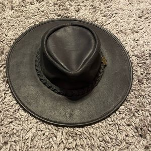 Real Australian Steer Hide Leather Hat - BC HATS